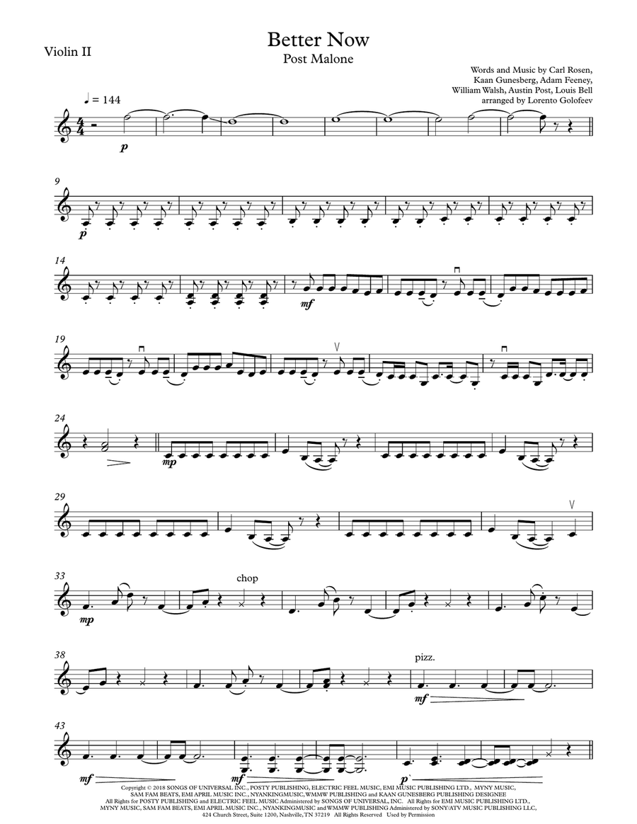 Better Now String Quartet scores gallery preview page 3