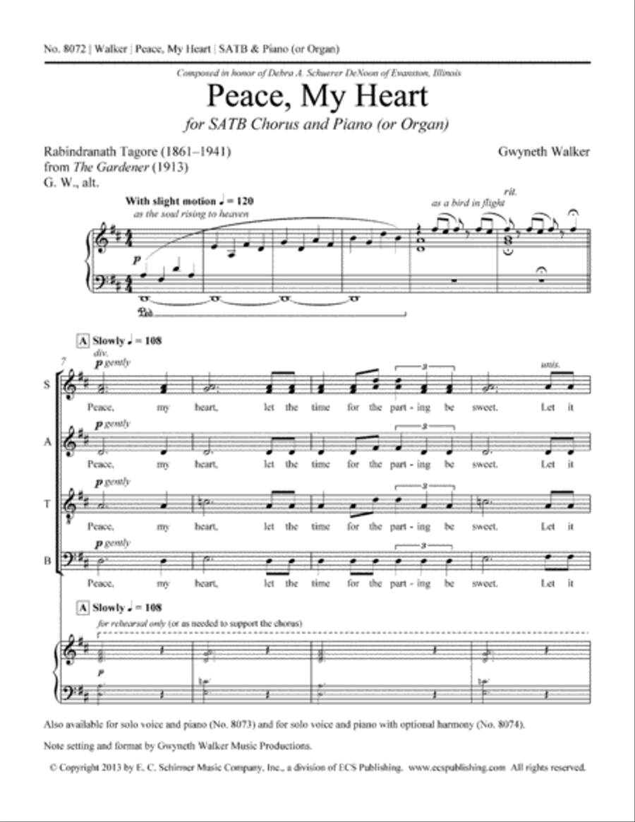 Peace, My Heart 4-Part scores gallery preview page 2