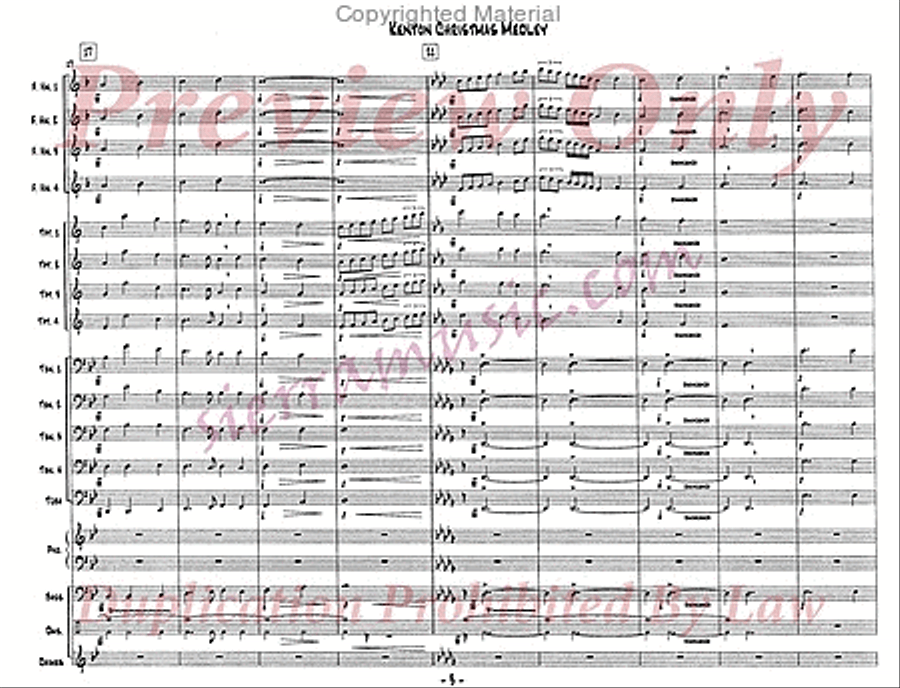 Christmas Medley Jazz Ensemble scores gallery preview page 4