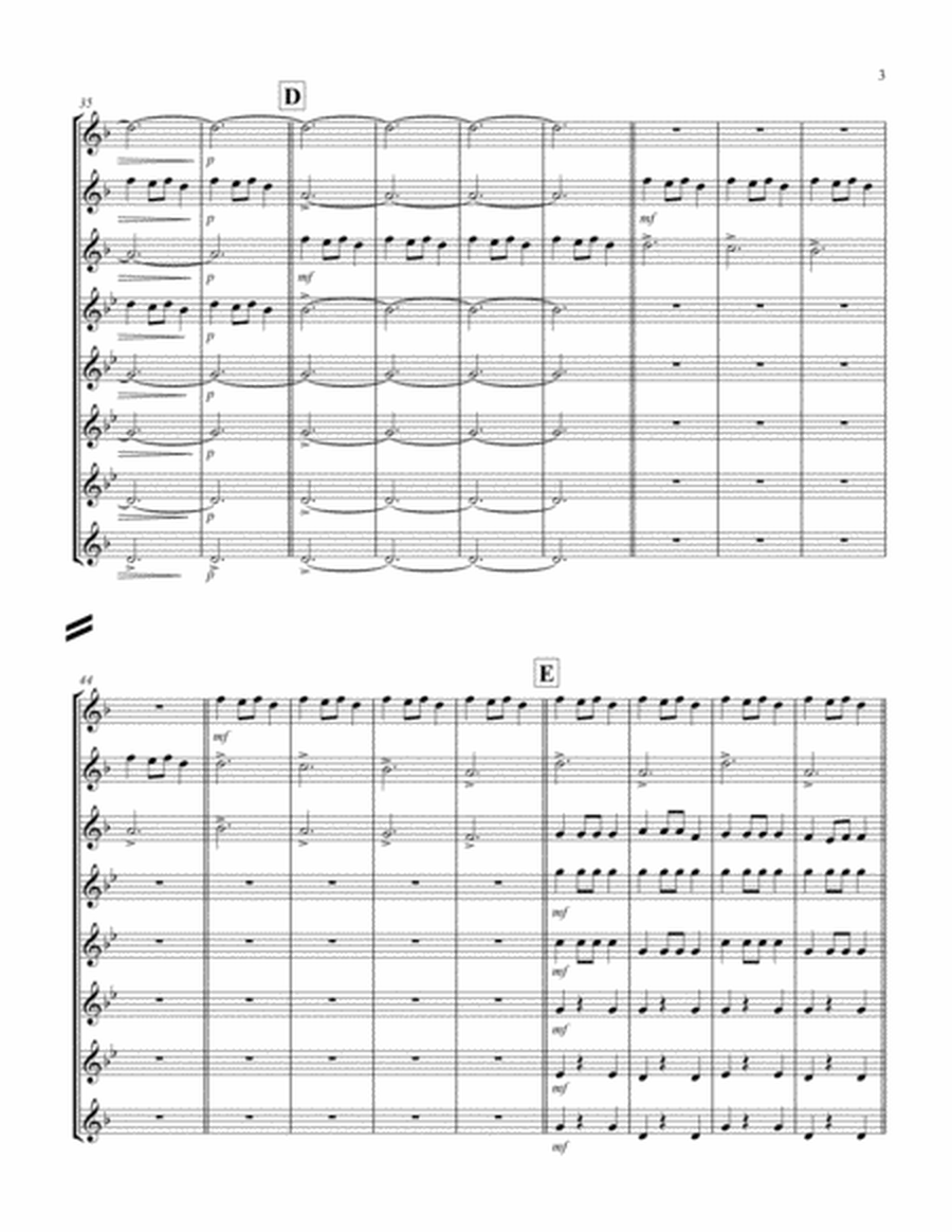 Carol of the Bells (F min) (Saxophone Octet - 3 Alto, 4 Ten, 1 Bari) image number null