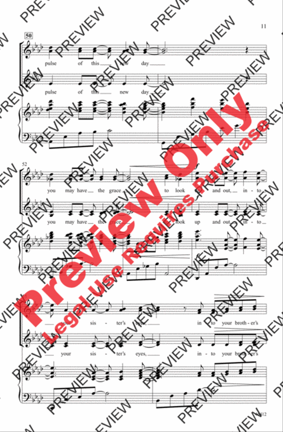 On the Pulse of Morning Women's Choir scores gallery preview page 11