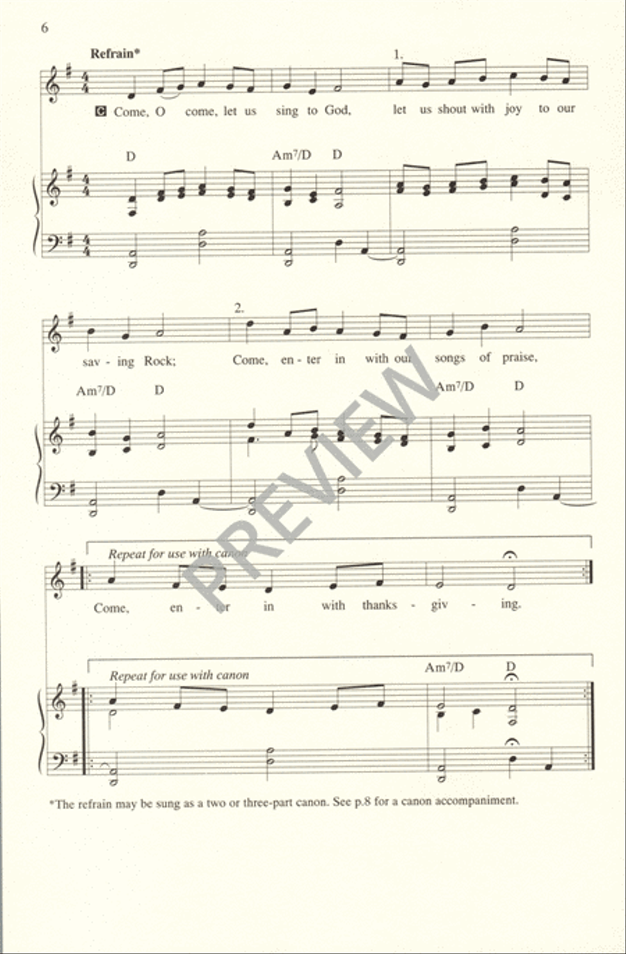 In the Morning I Will Sing Unison Choir scores gallery preview page 8