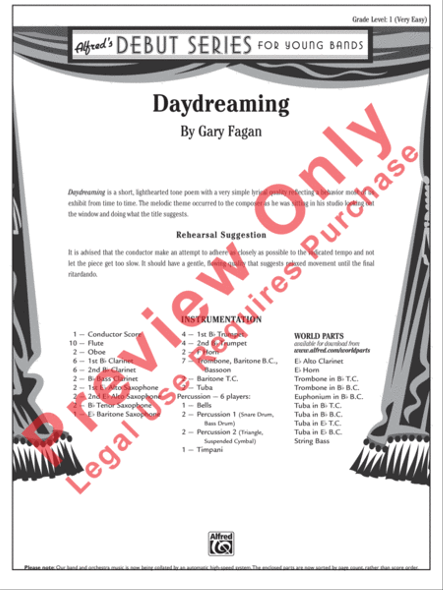 Daydreaming Concert Band scores gallery preview page 2