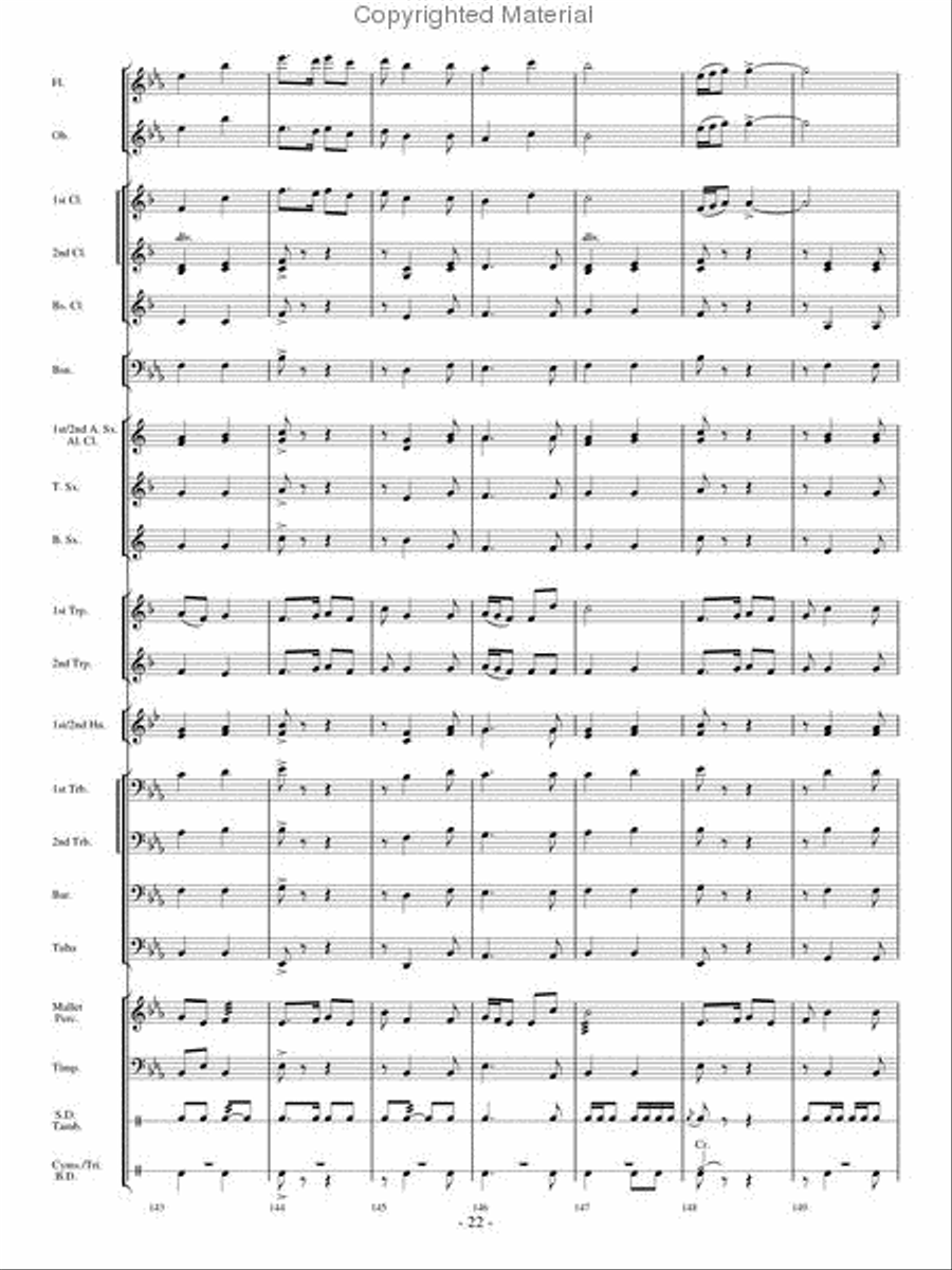 Aspen Overture Aspen Overture Concert Band scores gallery preview page 21