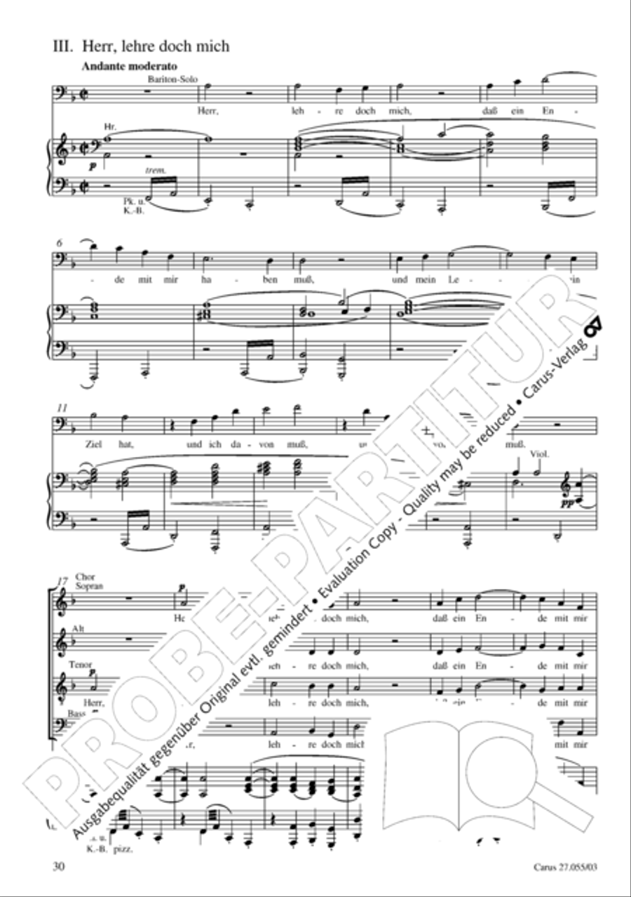 Ein Deutsches Requiem (German Requiem) 4-Part scores gallery preview page 33