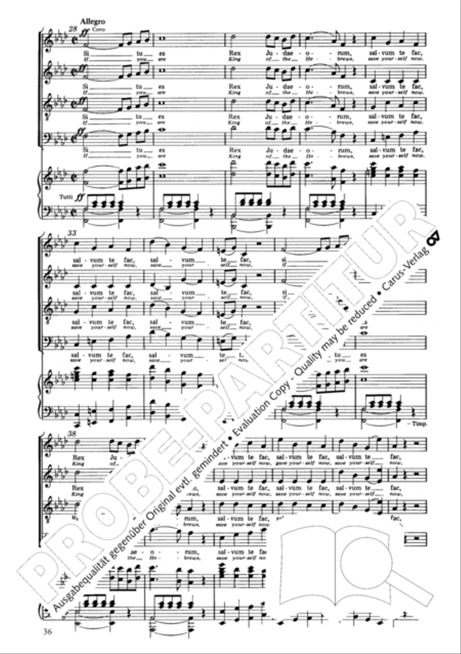 The Seven Words (Die Sieben Worte) 4-Part scores gallery preview page 37