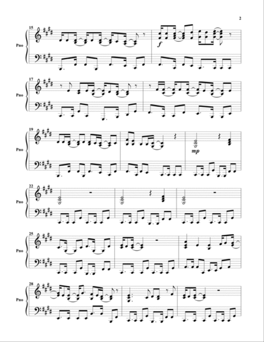 La Isla Bonita Piano Solo scores gallery preview page 2