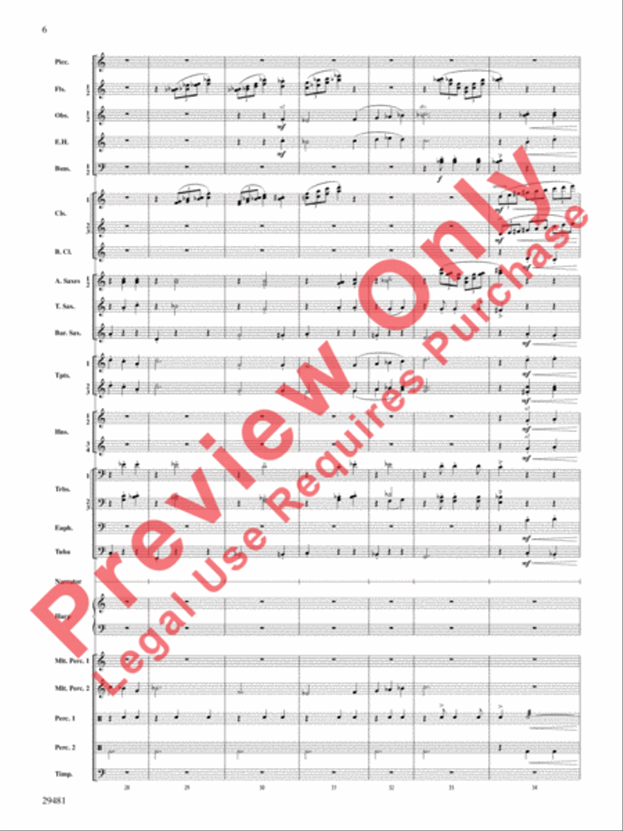 Casey at the Bat Concert Band scores gallery preview page 7