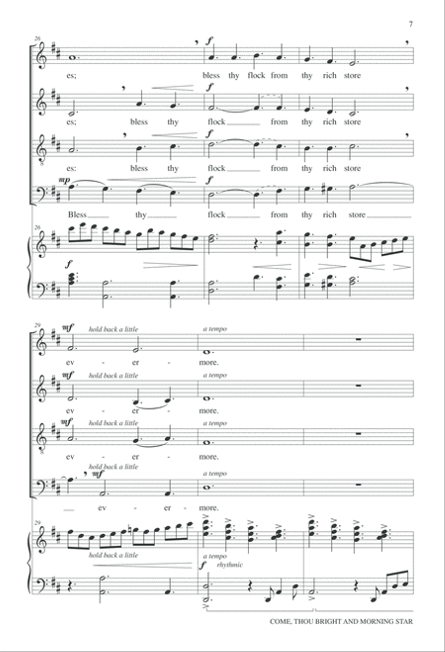 Come Thou Bright and Morning Star 4-Part scores gallery preview page 8