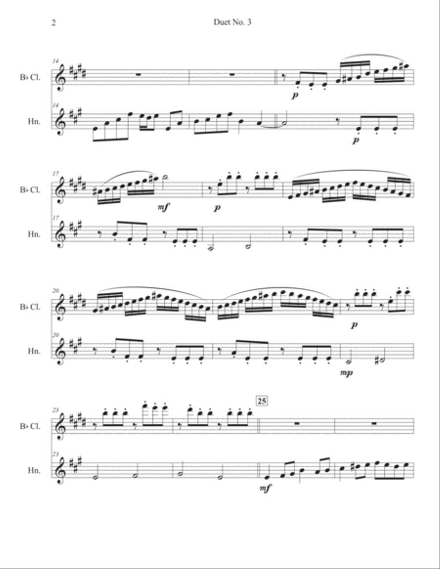 Duet No. 3: Rondo Woodwind Ensemble scores gallery preview page 2