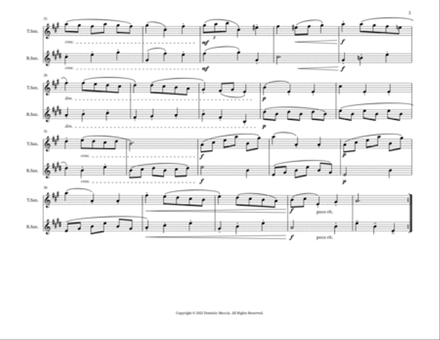 Minuet In G Major Woodwind Duet scores gallery preview page 2