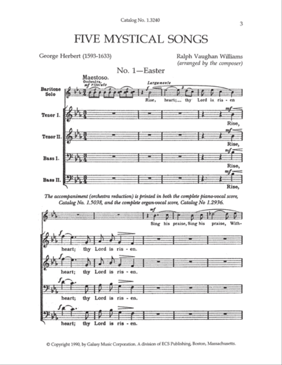Five Mystical Songs TTBB scores gallery preview page 3