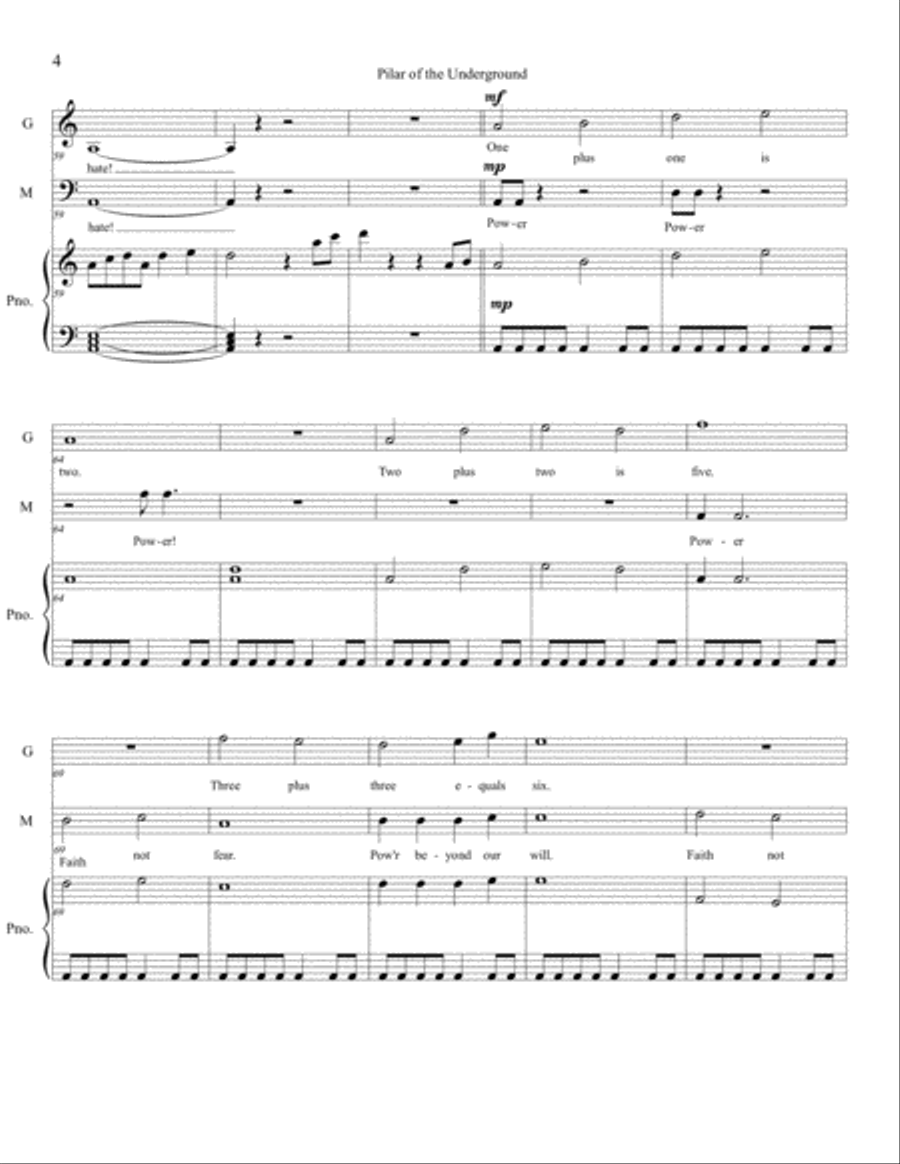 Pilar of the Underground for Voice and Piano from Libertaria Opera Piano Accompaniment scores gallery preview page 4