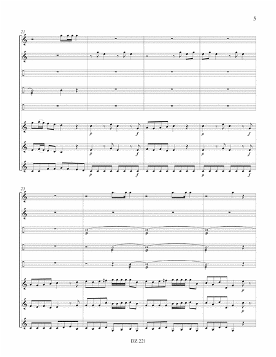 La symphonie des jouets Guitar Ensemble scores gallery preview page 5