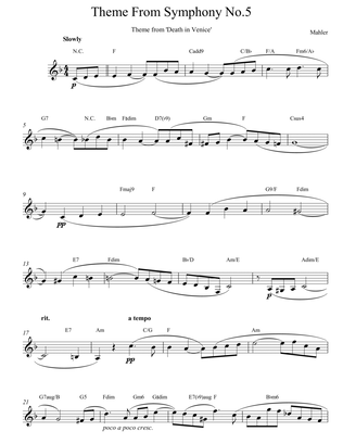 Adagietto (from Symphony No. 5, 4th Movement)