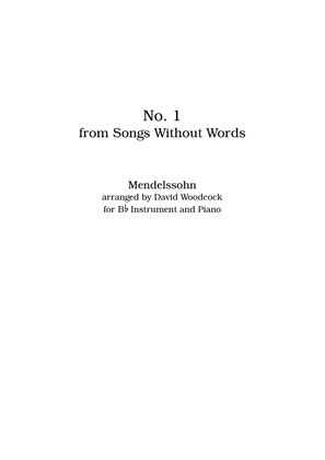 No. 1 from Songs Without Words - A4