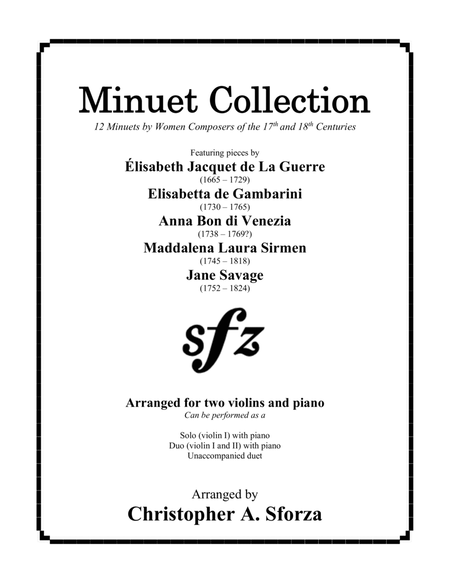 Minuet Collection, for two violins and piano image number null