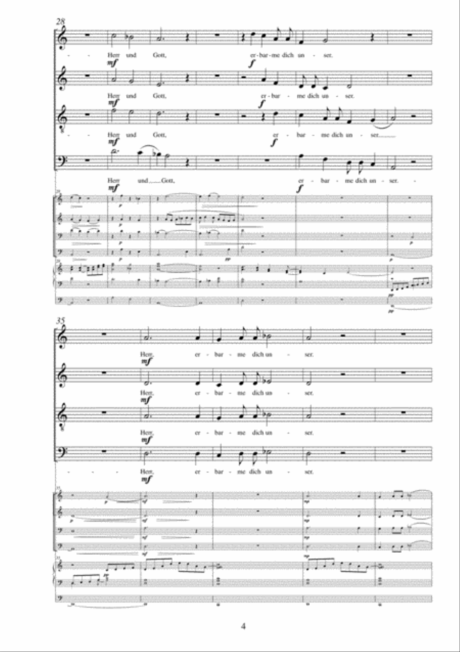 Small solemn mass for choir brass quartet and organ 4-Part scores gallery preview page 4