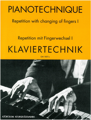 Book cover for Repetition with change of fingers, Volume 1
