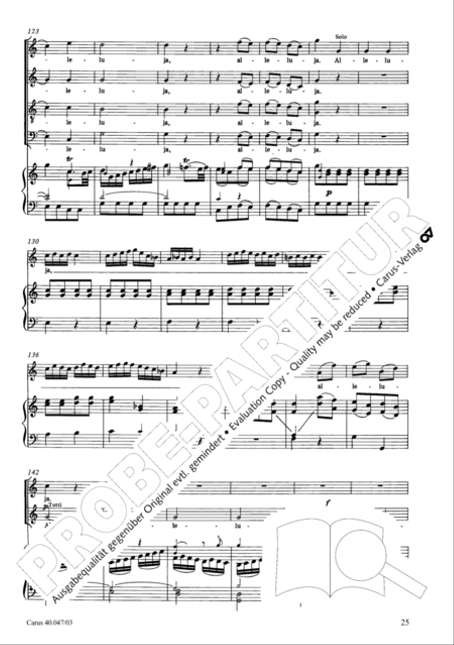Regina coeli in C major 4-Part scores gallery preview page 26