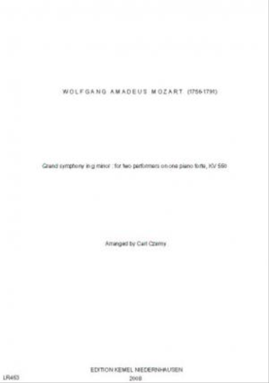 Grand symphony in g minor 1 Piano, 4-Hands scores gallery preview page 1