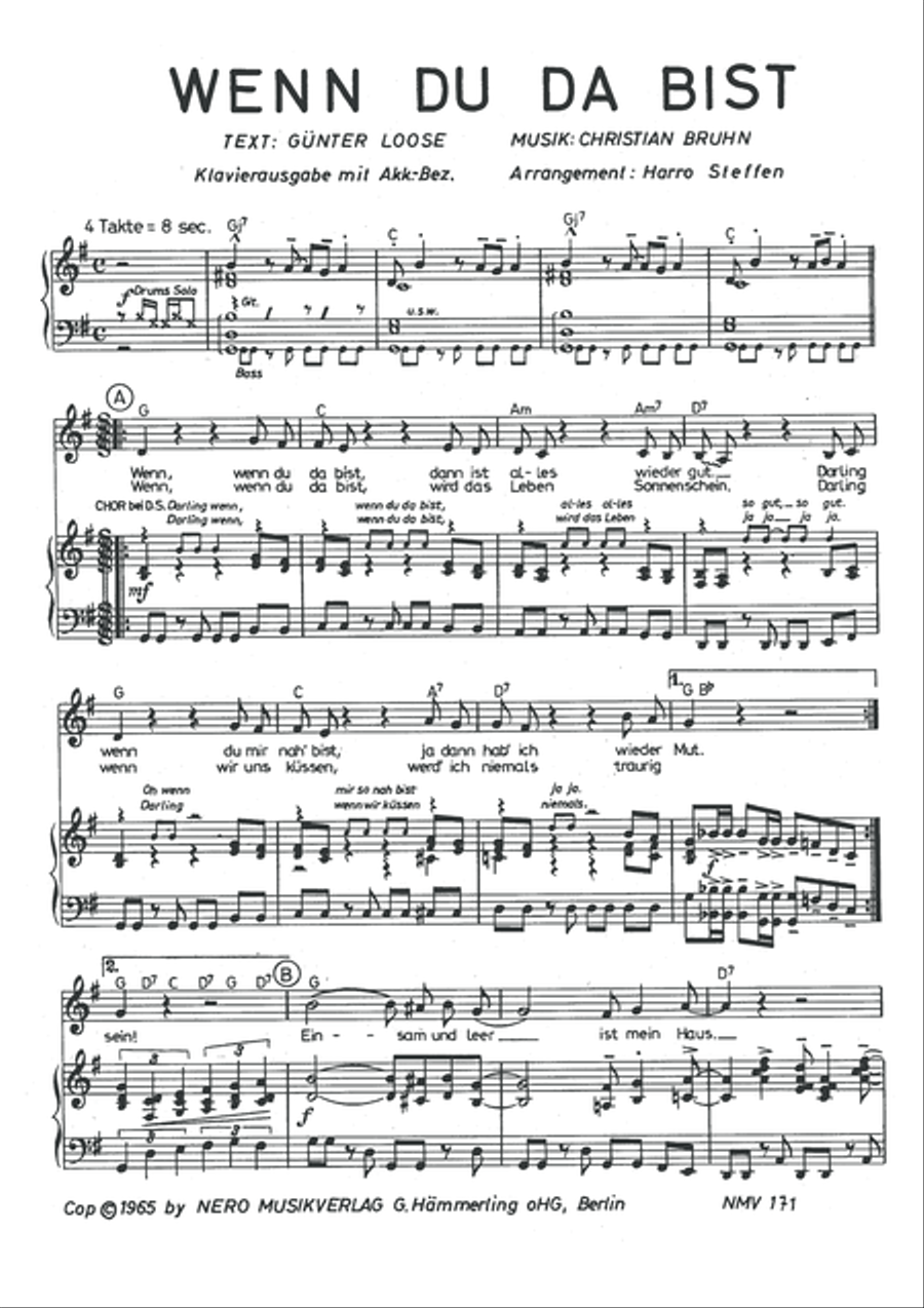Wenn Du da bist Wenn Du da bist Piano, Vocal scores gallery preview page 3