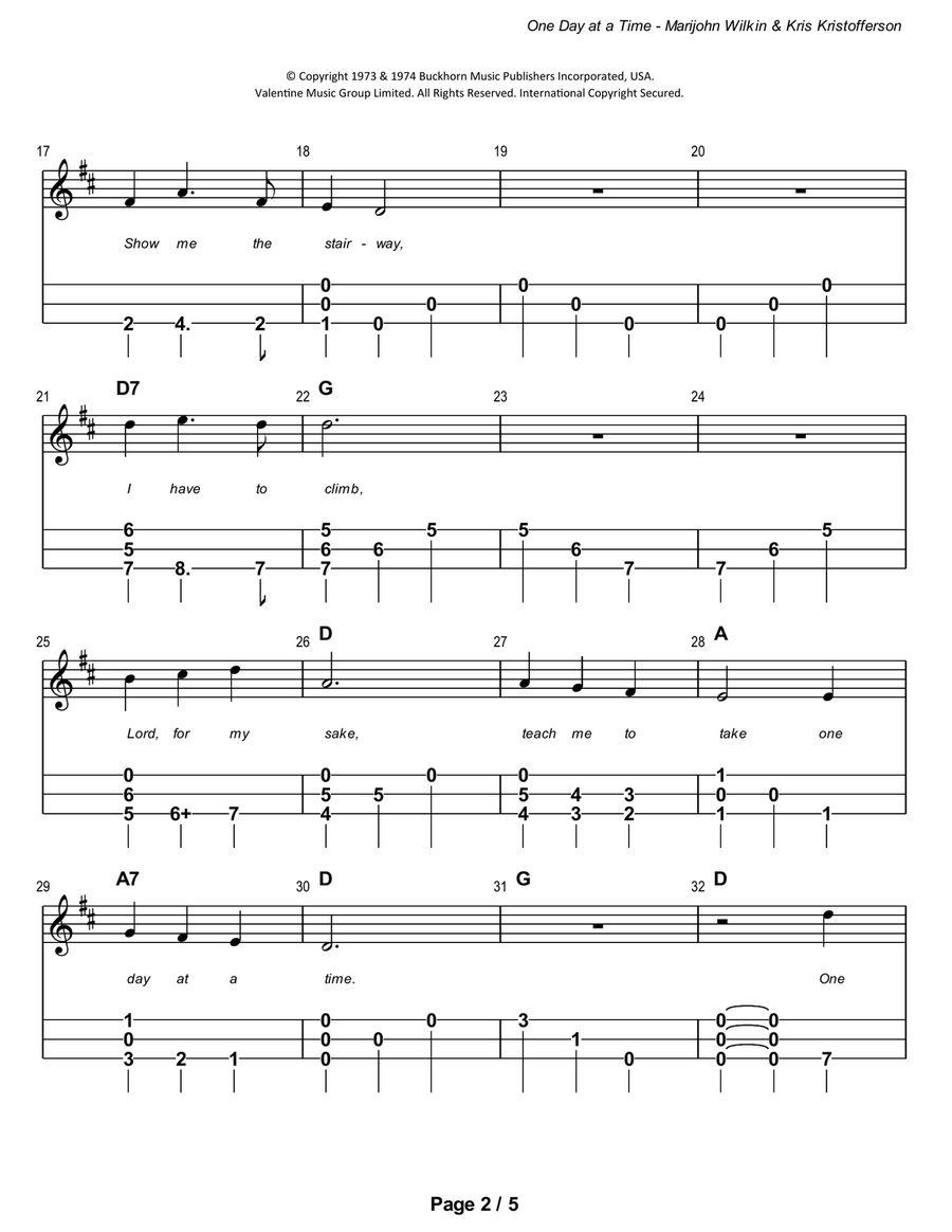One Day At A Time Dulcimer scores gallery preview page 3