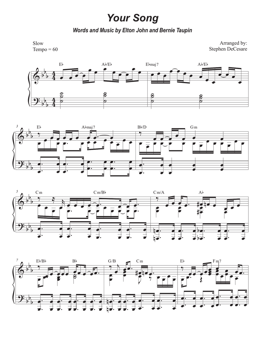 Your Song Your Song Piano scores gallery preview page 6