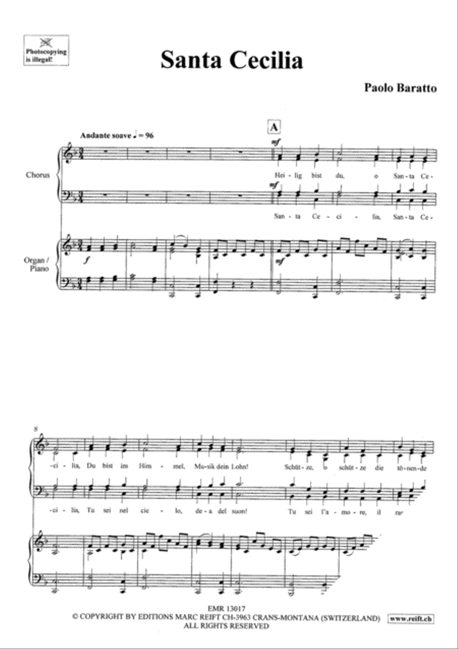 Santa Cecilia 4-Part scores gallery preview page 3