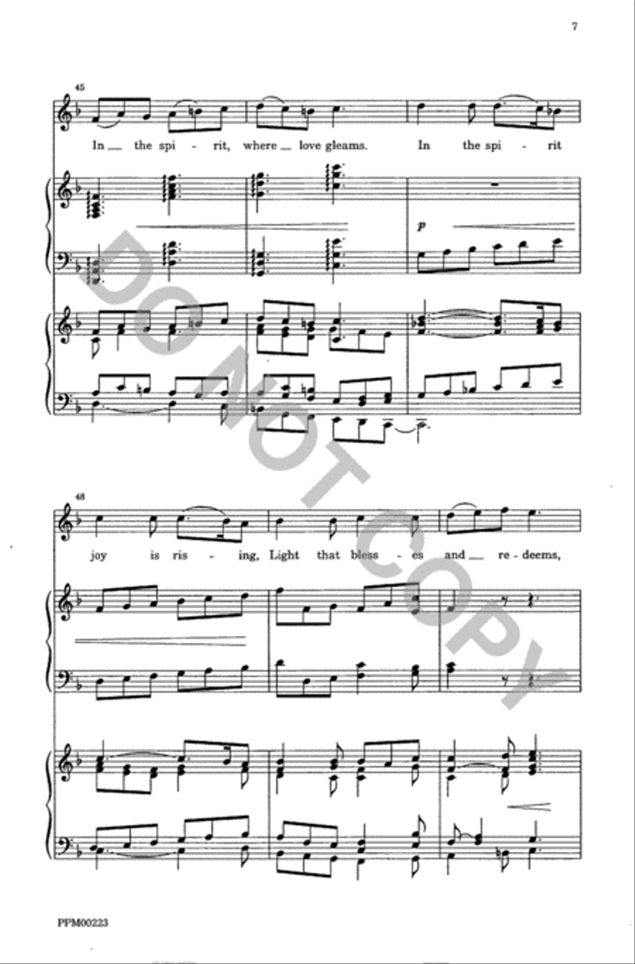 In the Spirit Unison Choir scores gallery preview page 8
