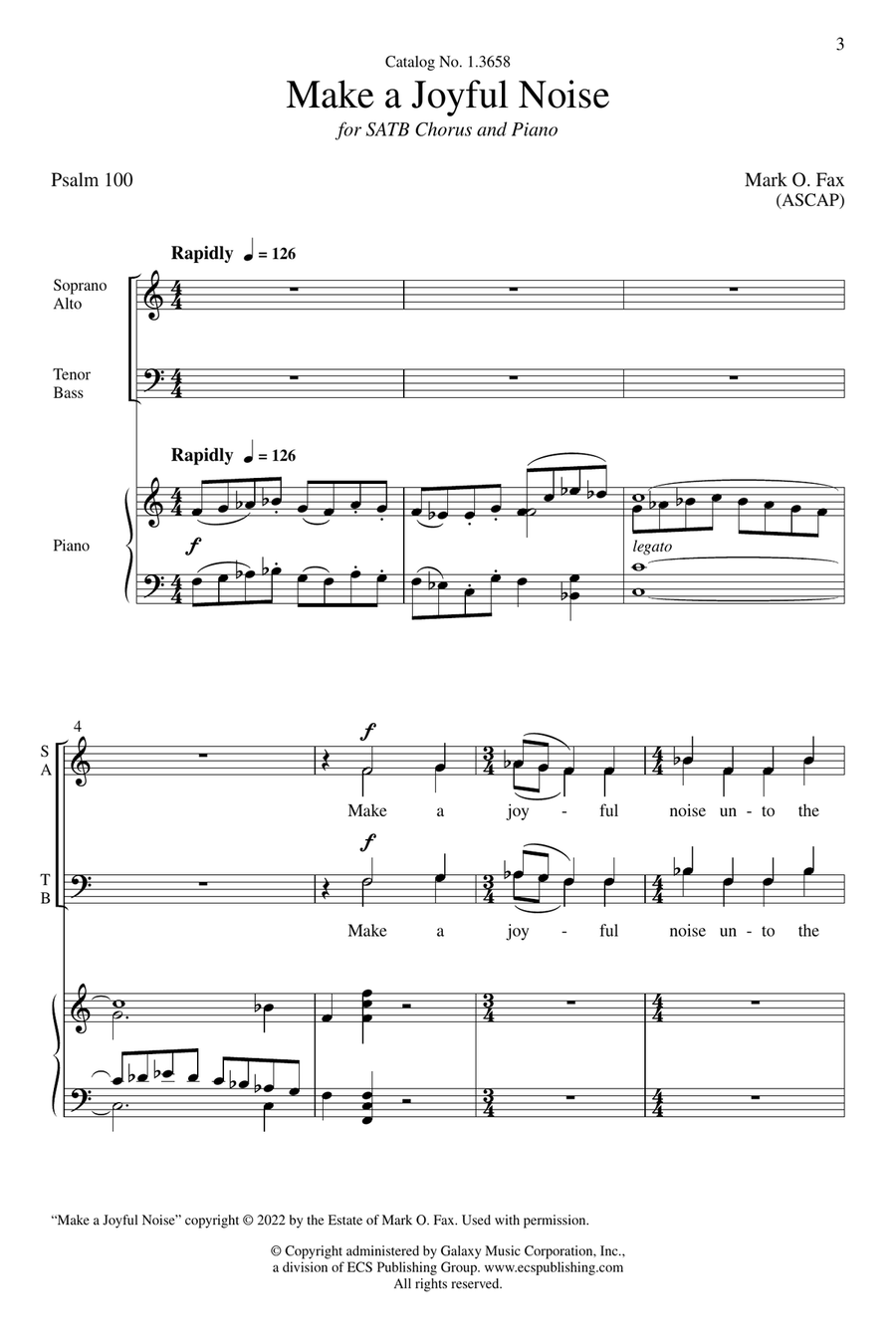 Make a Joyful Noise 4-Part scores gallery preview page 3
