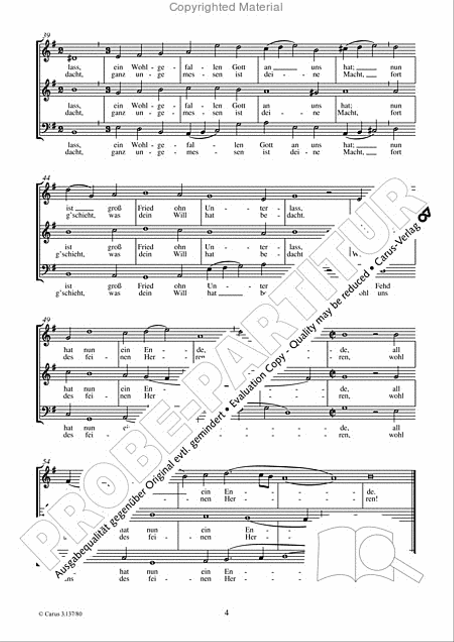 To God on high alone be praised (Allein Gott in der Hoh sei Ehr) 3-Part scores gallery preview page 5