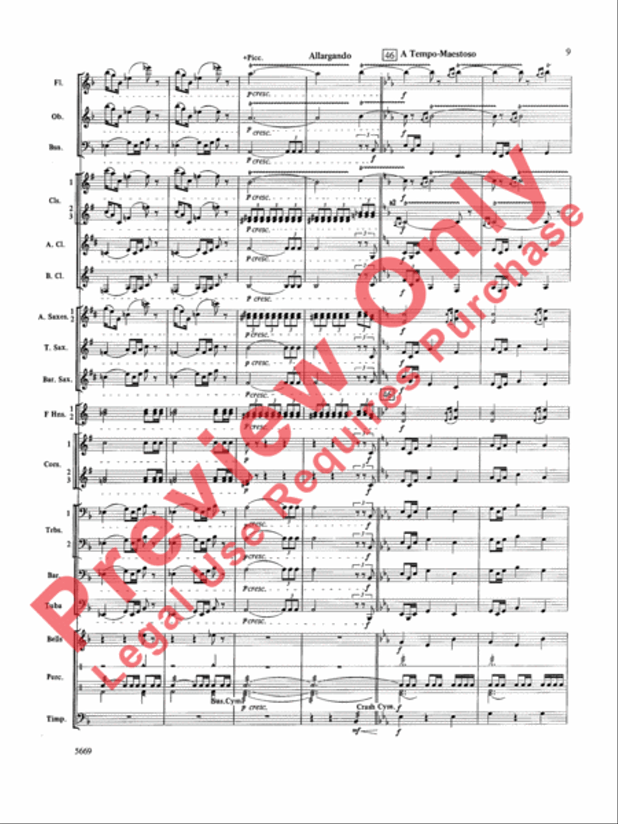 Ride of the Valkyries Concert Band scores gallery preview page 10