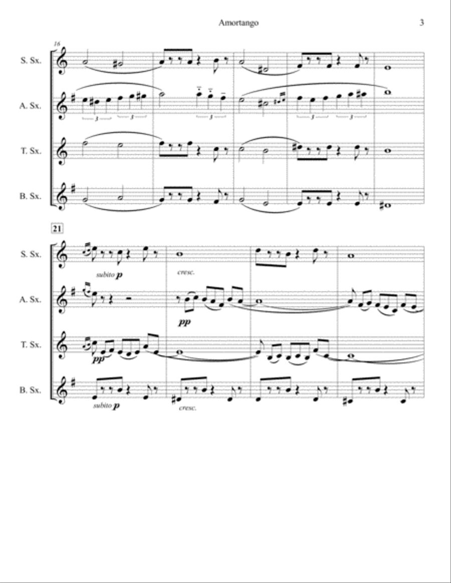 Amortango Amortango Woodwind Quartet scores gallery preview page 3