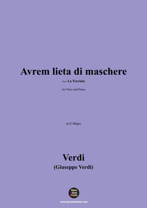 Verdi-Avrem lieta di maschere(Finale II),Act 2 No.11,in E Major