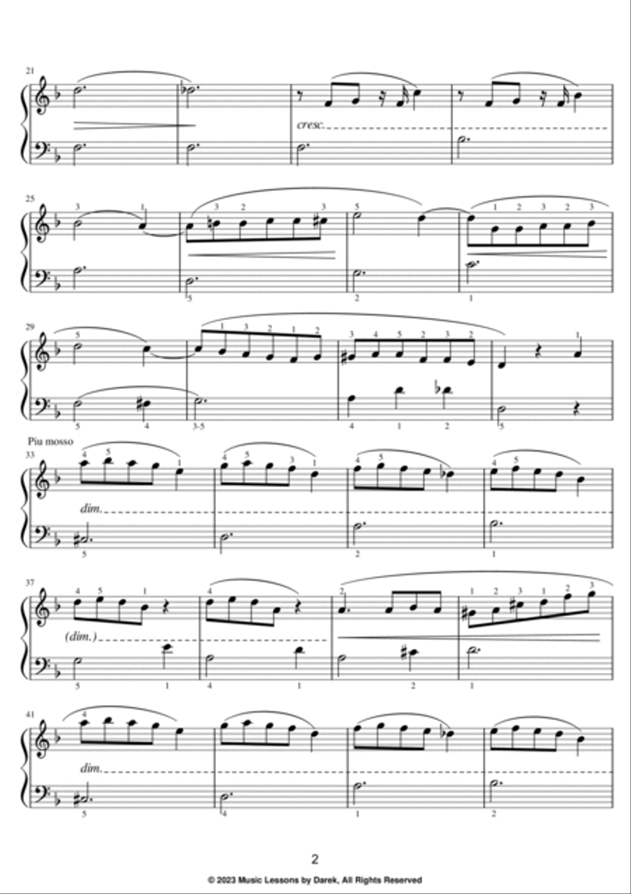 Waltz in C# Minor (EASY PIANO) Op. 64, No. 2 [Frédéric Chopin] Easy Piano scores gallery preview page 2