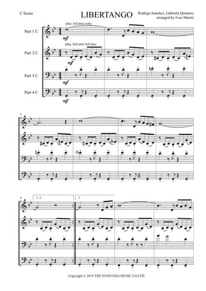 LIBERTANGO - 4 parts Flexible Wind Ensemble, opt. improvisation image number null