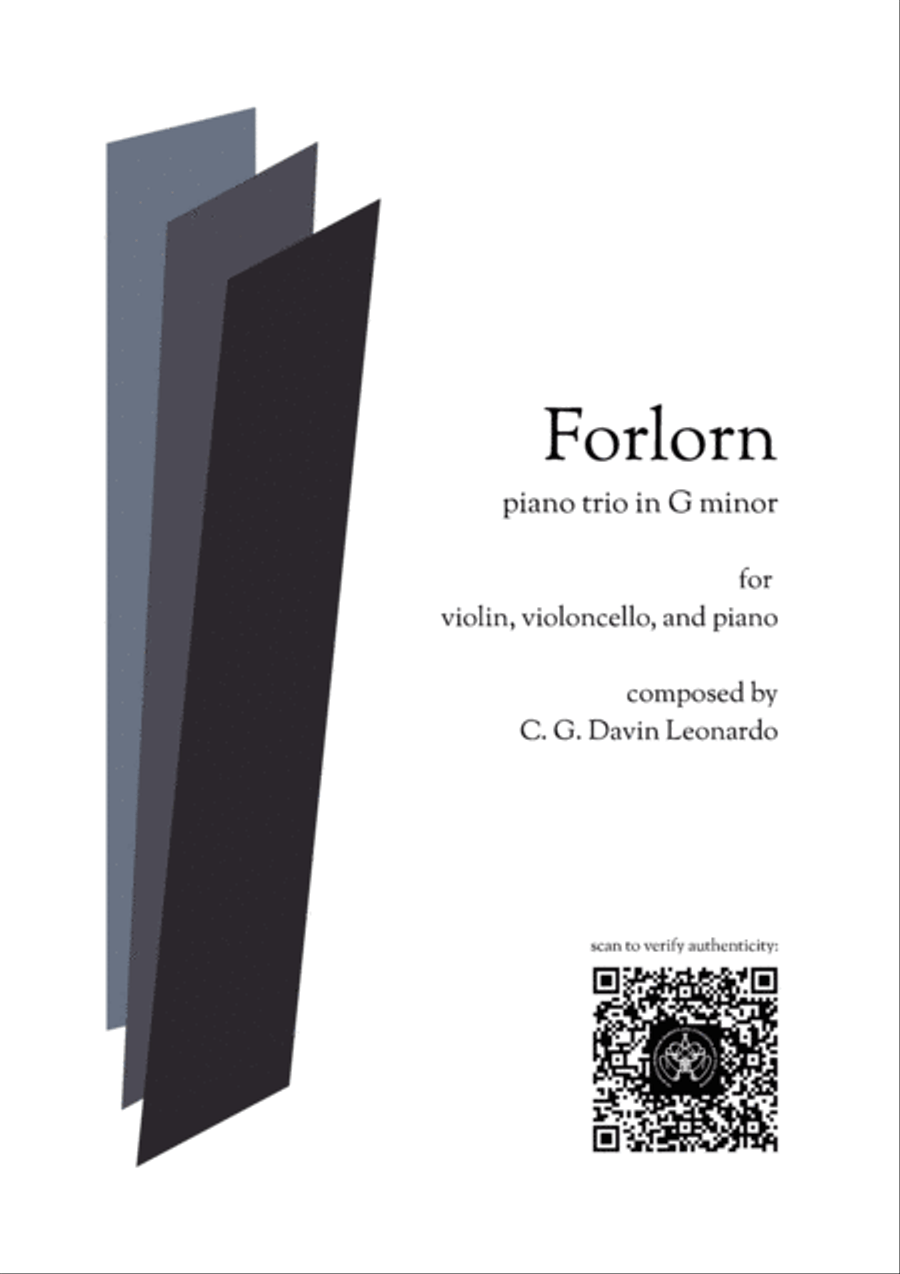 Forlorn - Piano Trio in G Minor Piano Trio scores gallery preview page 1