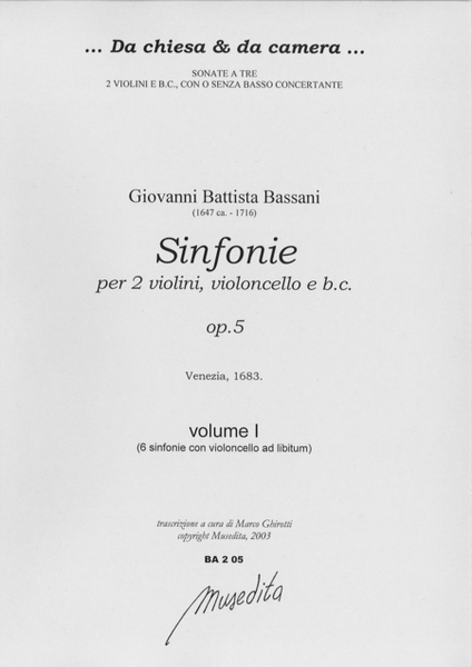 Sinfonie op.5 (Bologna, 1683)
