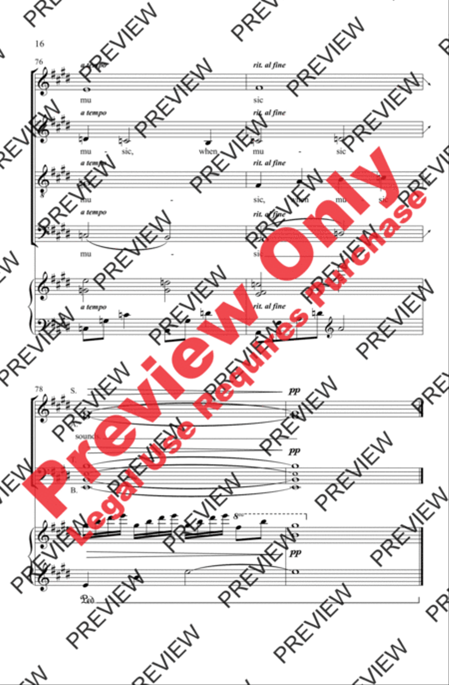 When Music Sounds 4-Part scores gallery preview page 16