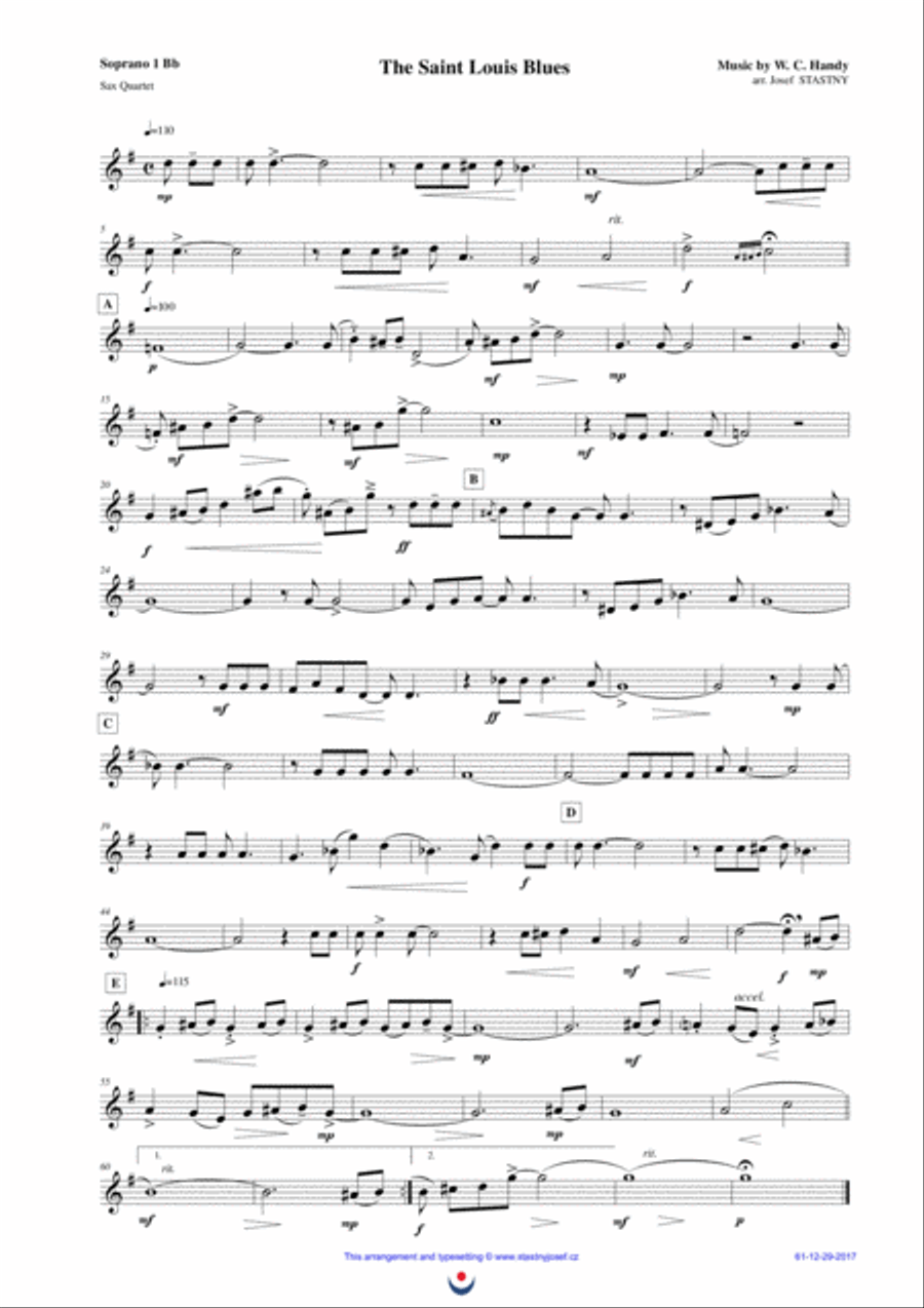 The Saint Louis Blues Woodwind Quartet scores gallery preview page 3