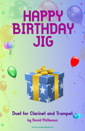 Book cover for Happy Birthday Jig, for Clarinet and Trumpet Duet