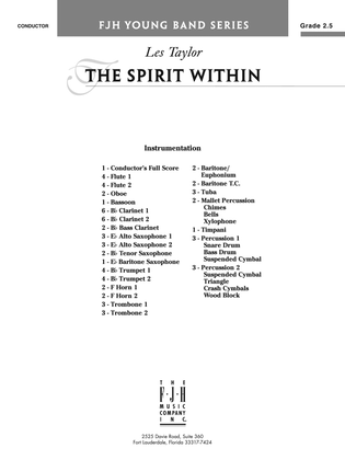 The Spirit Within: Score