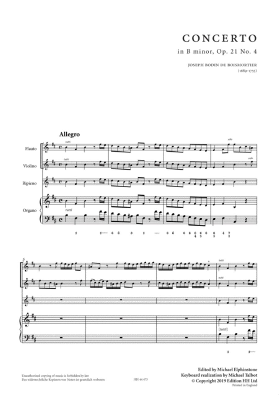 Six Concertos, Op. 21, Vol. 2 Flute scores gallery preview page 2