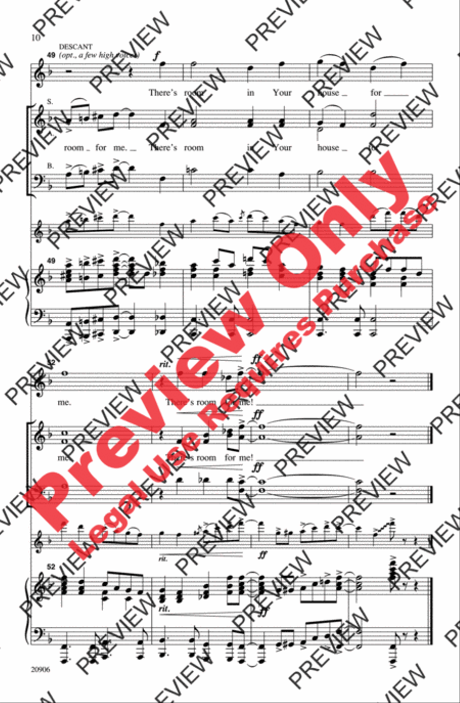 Is There Room for a Sinner? 3-Part scores gallery preview page 10