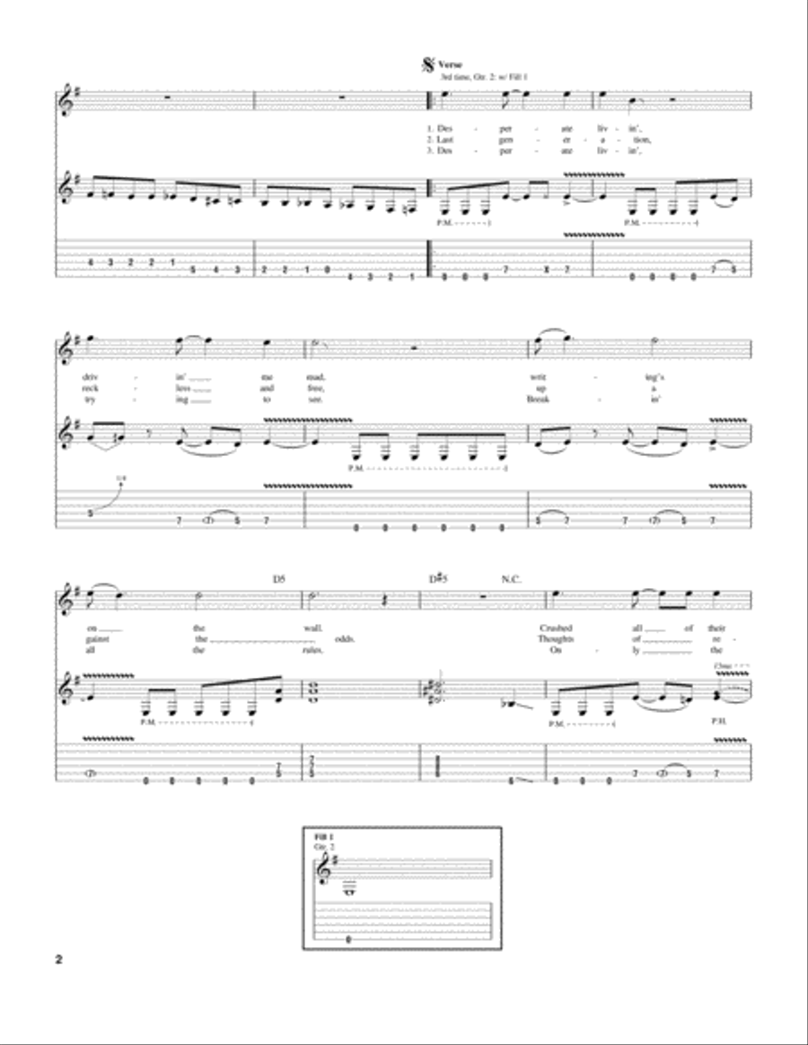 Tooth And Nail by George Lynch - Electric Guitar - Digital Sheet