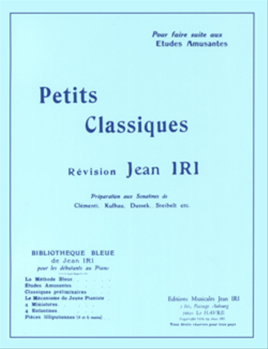 Petits classiques (Muller, Mozart, Kuntz, Hummel, Cramer...)