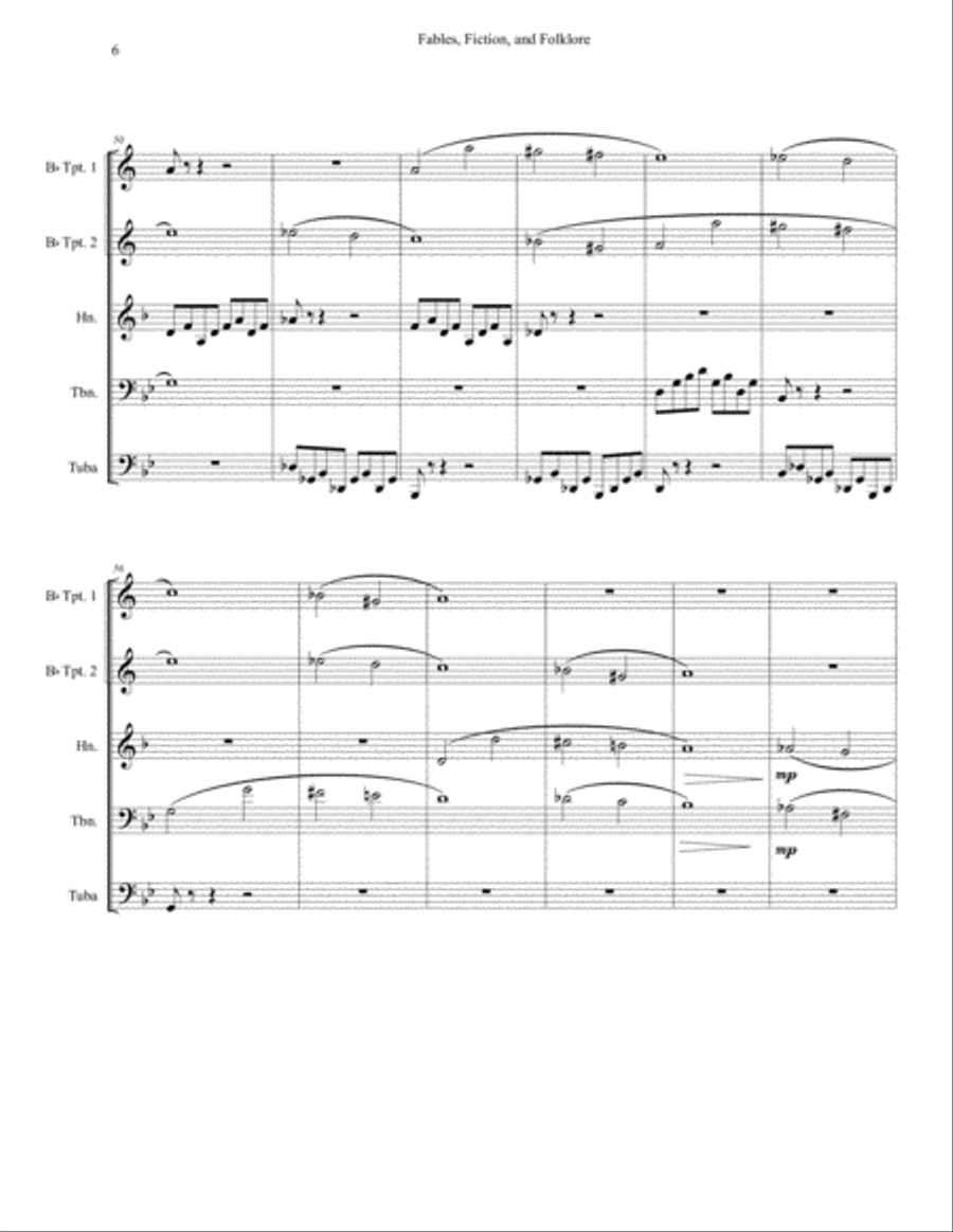 Fables, Fiction, and Folklore Brass Ensemble scores gallery preview page 6