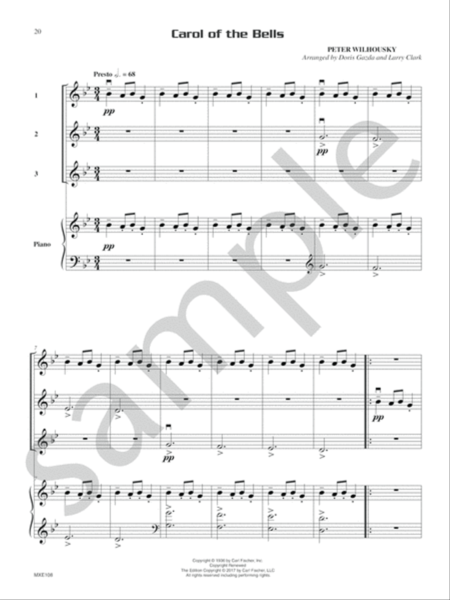 Compatible Trios for Christmas Piano Solo scores gallery preview page 8