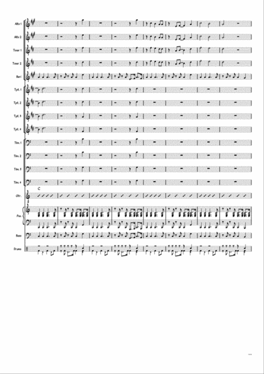 You Make It Feel Like Christmas Jazz Ensemble scores gallery preview page 4